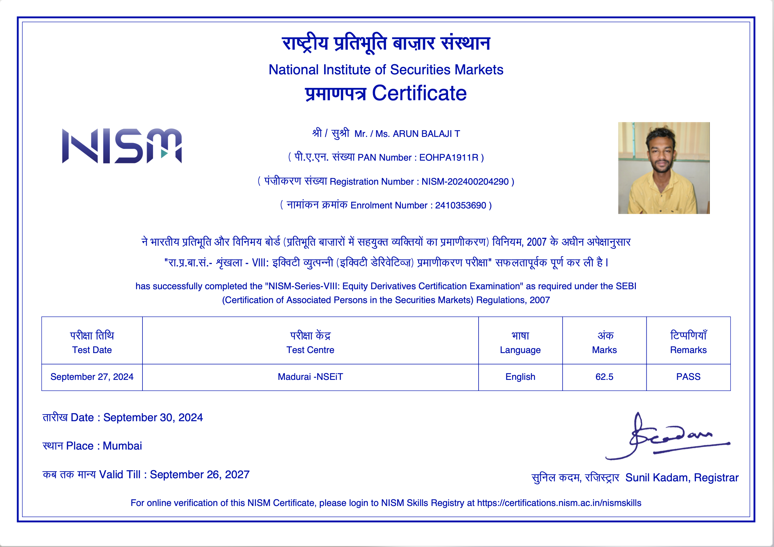 Certified Research Analysts – NISM timeline image